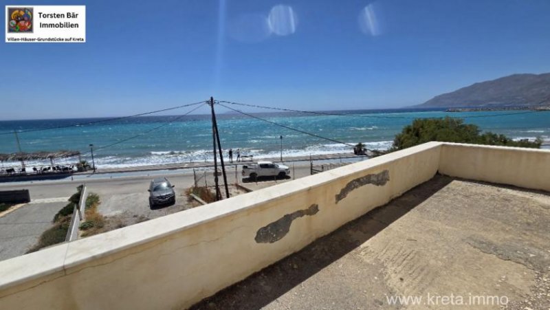 Kookinos Pirgos Kreta Kokkinos Pirgos unfertiges Geschäftsgebäude mit Wohnungen direkt am Meer Gewerbe kaufen